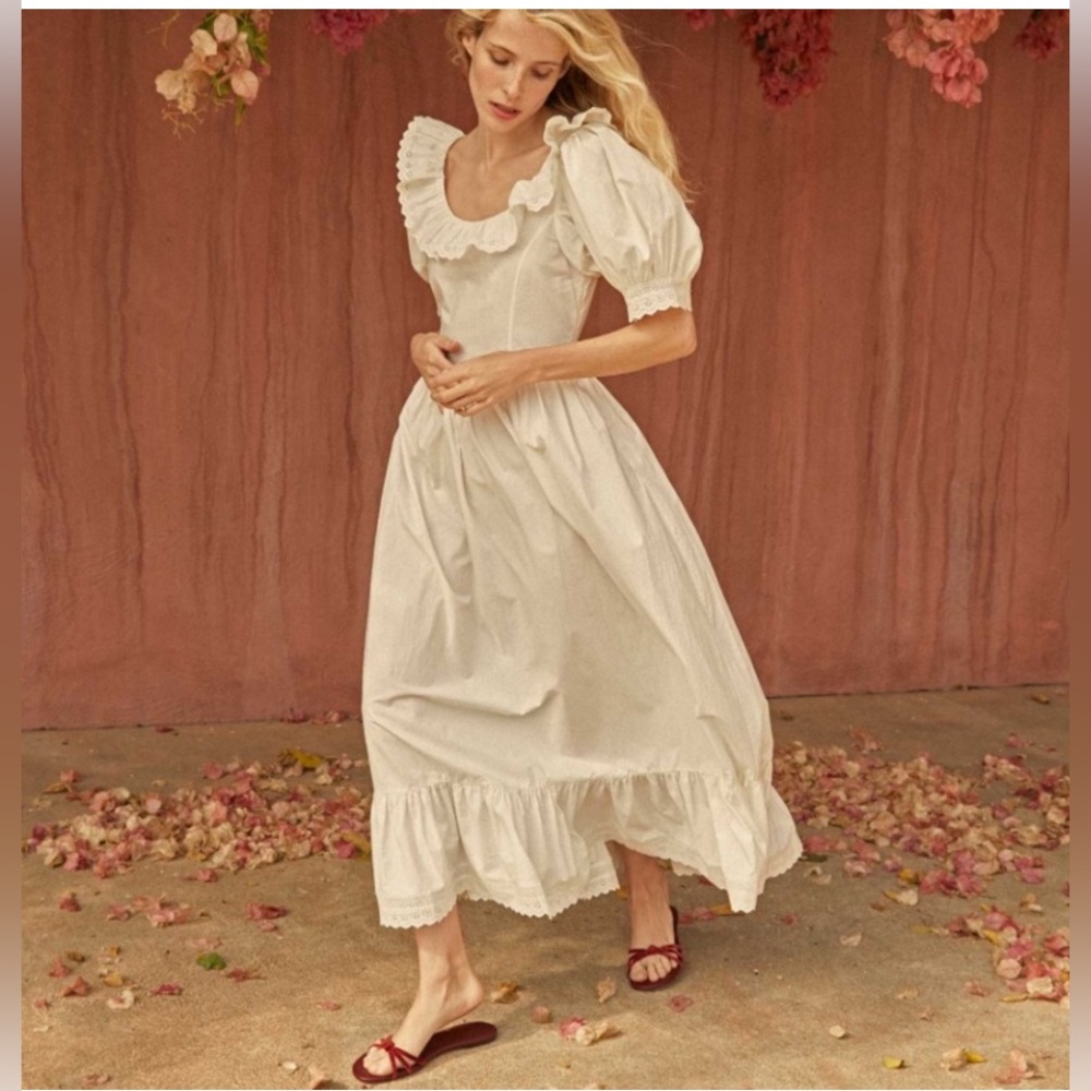 NWT DOEN Lupine White Poplin Dress